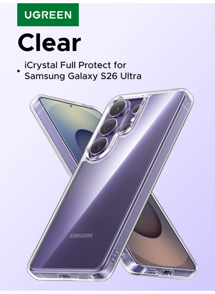 Ugreen Samsung Galaxy S26 Ultra Case Clear, [iCrystal Tech] [Drop Protection] Delays Yellowing Cover for S26 Ultra Case with Shockproof Bumper, Transparent Slim Clear Case for Galaxy S26 Ultra - Image 1